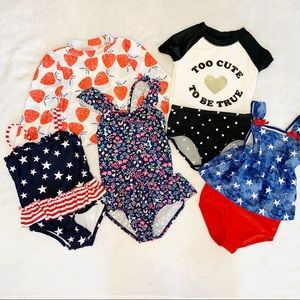 Bundle of 4 Bathing Suits Size 18 Months